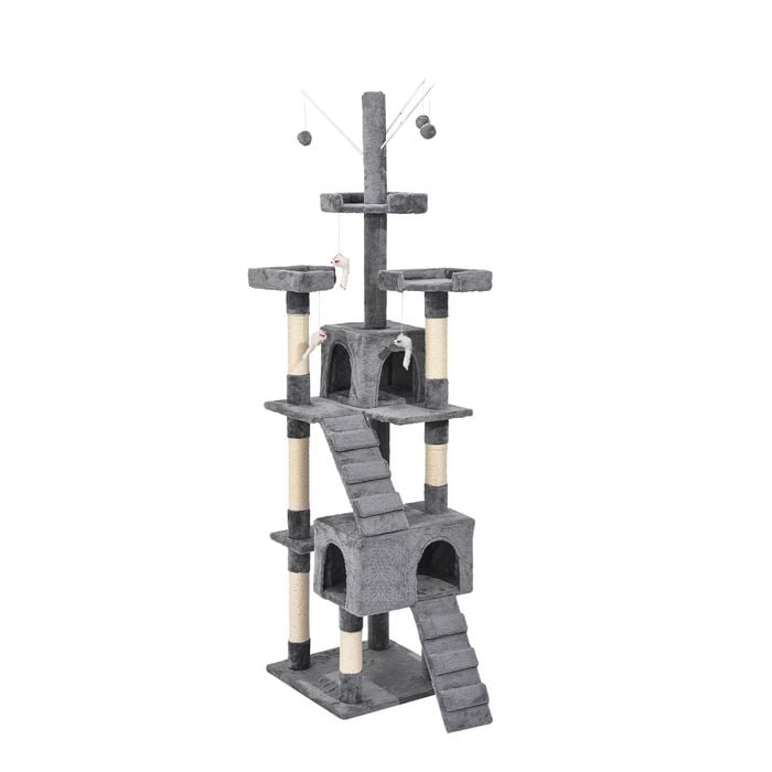 Pawz Cat Tree Scratching Post 210CM Grey