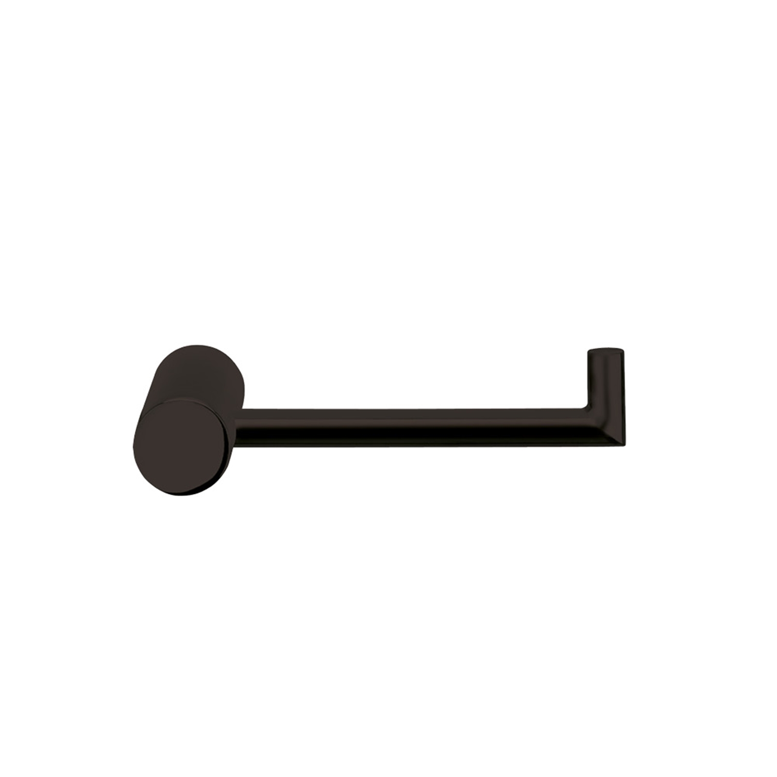 Toilet Roll Holder – Black Satin Round product image