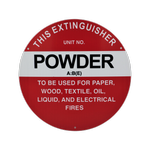 FirePro 200mm ABE Dry Powder Sign