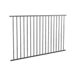 RapidFence 2200 x 1200mm Black Flat Top Fence Panel