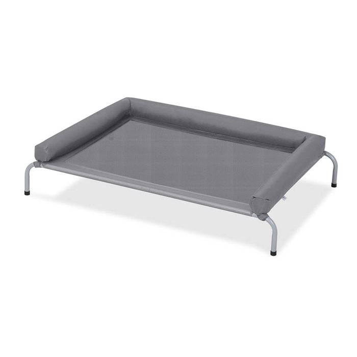 Tedi's Elevated Raised Dog Bed with Removable Bolster M Size in Grey