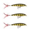 3x Rapala 6cm X Rap Jerkbait/Slashbait Hard Body Fishing Lures - Live Perch
