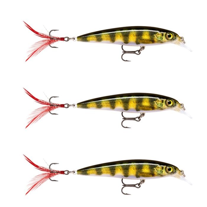 3x Rapala 6cm X Rap Jerkbait/Slashbait Hard Body Fishing Lures - Live Perch