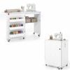 Costway Folding Storage Cabinet Sewing Machine Cart White