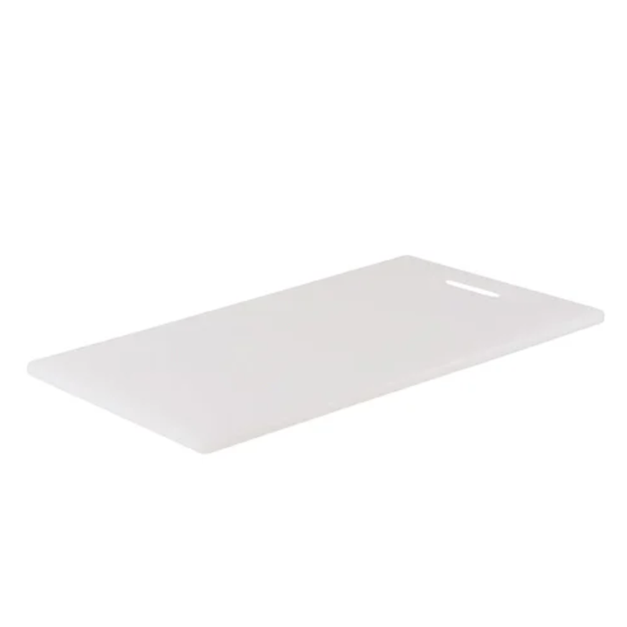 Chef Inox Polyethylene Cutting Board White - 355x205x12mm HACCP