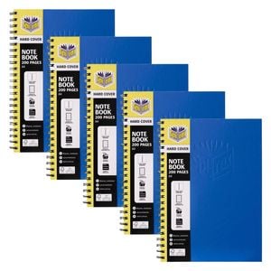 5pc Spirax 512 Hard Cover A4 Spiral Notebook Writing Stationery 200-pages Blue
