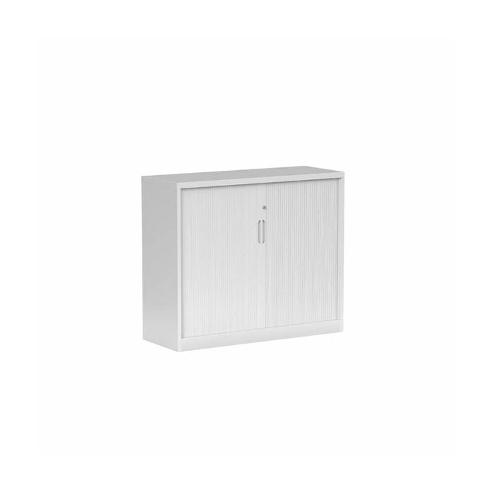 Olg Tempo Tambour Cabinet Wide White W1200mm X D450mm X H1020mm