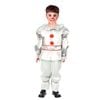 More Than Party Evil Clown Kids Costume Shiny Silver Red Pom-Poms 6-9y