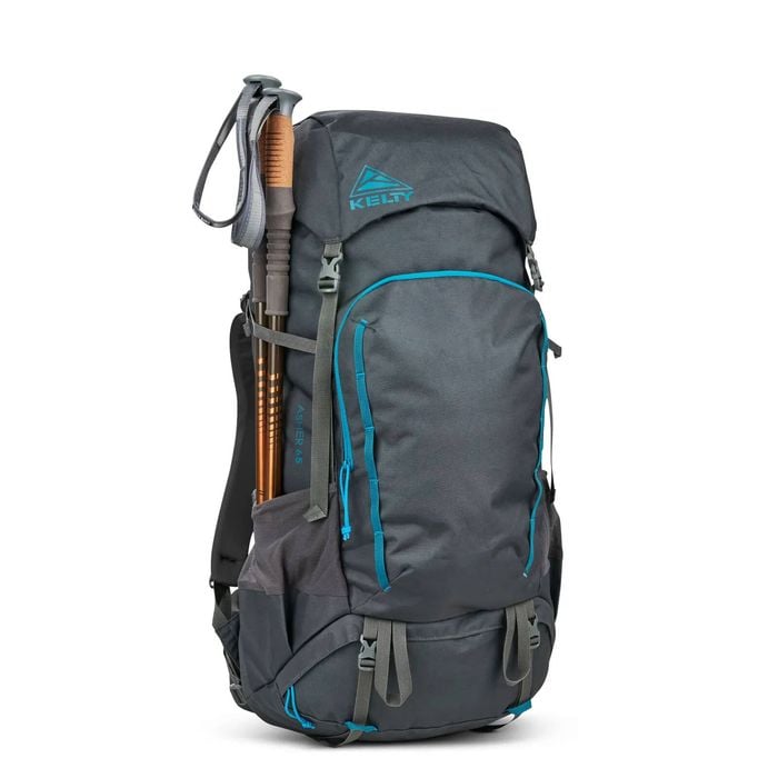 KELTY Asher 65L Backpack  Rucksack Hiking Camping in Beluga/Storm Blue