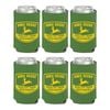 John Deere Can Cooler / Stubbie Holder 12oz Green Retro Farm Logo Set of 6
