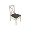 Elegance Living 46x55x104cm White & Dark Brown Wood Zelea Dining Chair