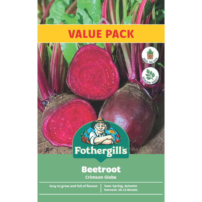 Fothergill's Beetroot Crimson Globe Seeds - Value Pack