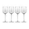 4PK Tempa Jaxon Clear Geometric Wine/Alcohol Drinking Glass/Glassware 9x24cm