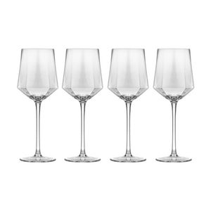 4PK Tempa Jaxon Clear Geometric Wine/Alcohol Drinking Glass/Glassware 9x24cm