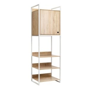 Jones Wardrobe Clothes Storage 1 door and 3 shelves White