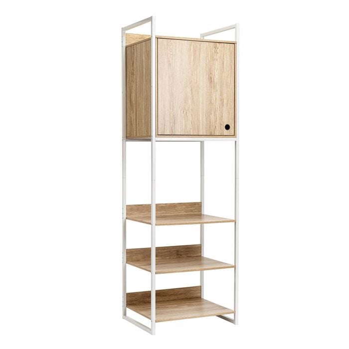 Jones Wardrobe Clothes Storage 1 door and 3 shelves White