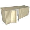 Build-A-Shed 1.2 x 5.2 x 2.0m Skillion Double Hinged Side Doors Shed - Cream