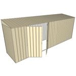 Build-A-Shed 1.2 x 5.2 x 2.0m Skillion Double Hinged Side Doors Shed - Cream