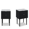 Big Lot Black Mila 2 Drawer Bedside (Set of 2)