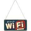 Nostalgic Art Metal 10x20cm Hanging Sign Free WiFi