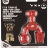 Tasty Bone Nylon Trio Bone Beef Dental Care Dog Chew Toy