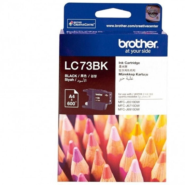 Brother LC-73BK Black High Yield Ink Cartridge - Compatible with Brother Printers