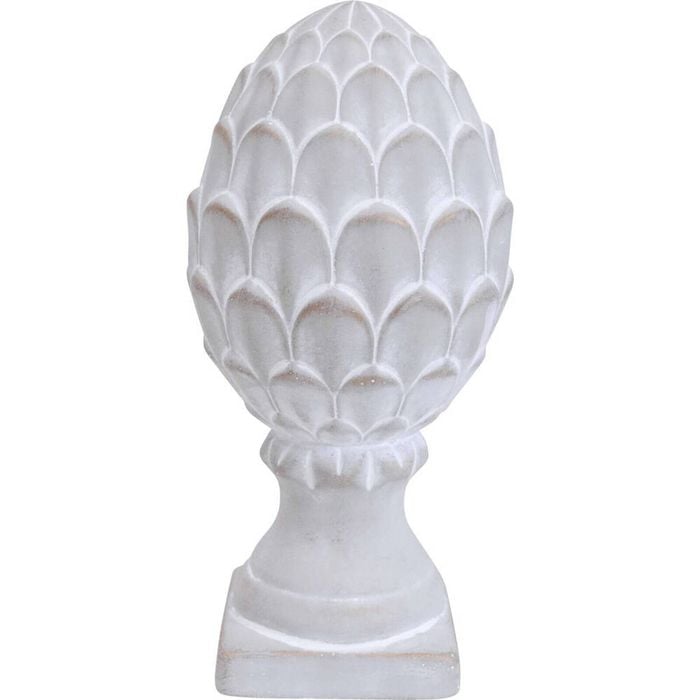 LVD Concrete Acorn Sculpture Medium Home Decor 9.5x20cm - White