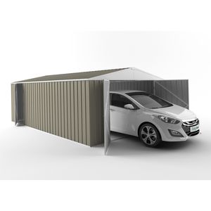 EnduraShed 7.5 x 3.75 x 2.48m Tall Garage Garden Shed - Stone