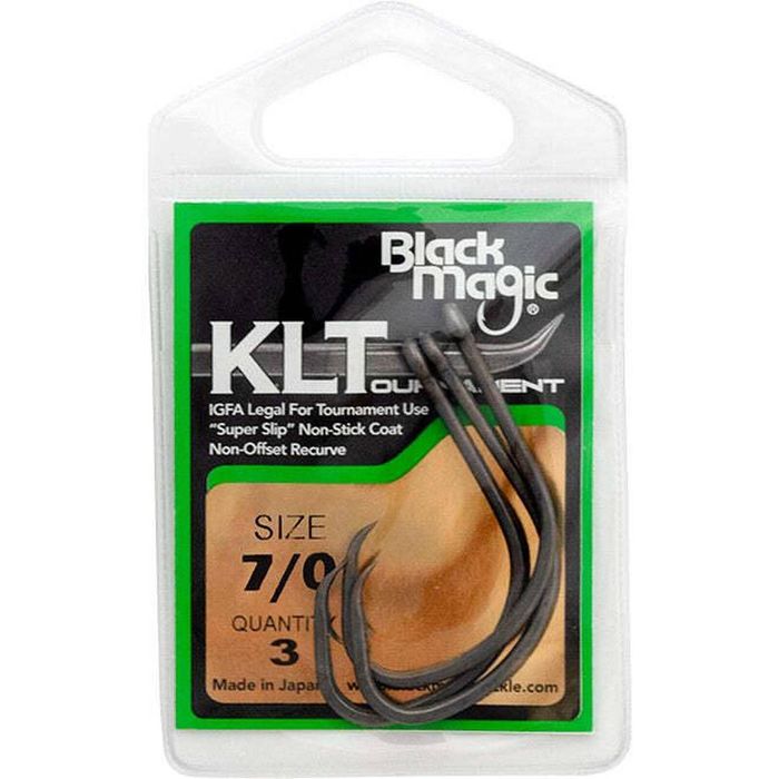 Black Magic KLT Teflon Coated Fishing Hook Small Pack 7/0
