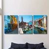 3pcs Bell Tower of San Martino Colourful Houses Print 100% Australian Made 3 x 40x60cm (Metal Print)