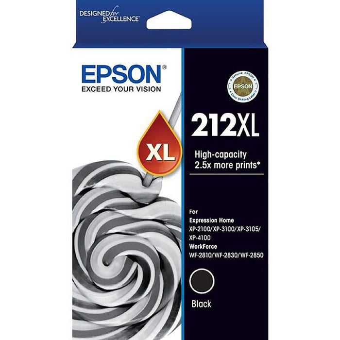 Original Epson 212xl High Capacity Toner Black Ink Cartridge C13t02x192
