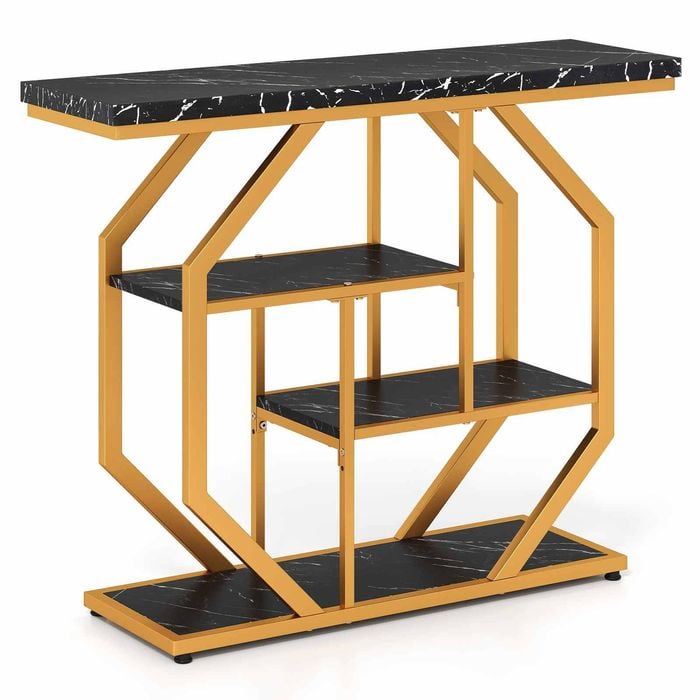 Costway Console Table 4-tier Modern Entryway Storage Shelves