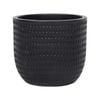 220 x 250mm Black Large Round Dotty Ceramic Pot