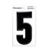 Sandleford 85mm Black Cut Out Self Adhesive House Number 5