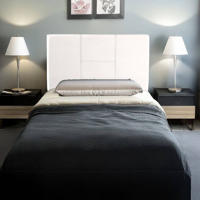 Palermo PU Leather Single Headboard in White