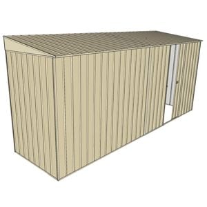 Build-A-Shed 1.2 x 4.5 x 2.0m Skillion Single Sliding Side Door Shed - Cream