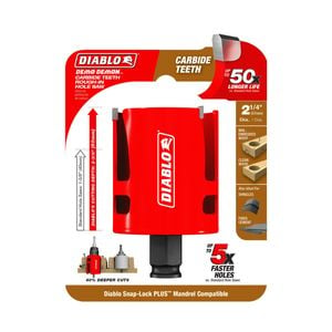 Diablo 2-1/4” Demo Demon Carbide Teeth Rough-In Hole Saw