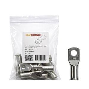 10 Pack of Exotronic 35mm² Copper Lug M8 | Bellmouth