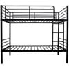 City King Single Metal Bunk Bed Frame - Black