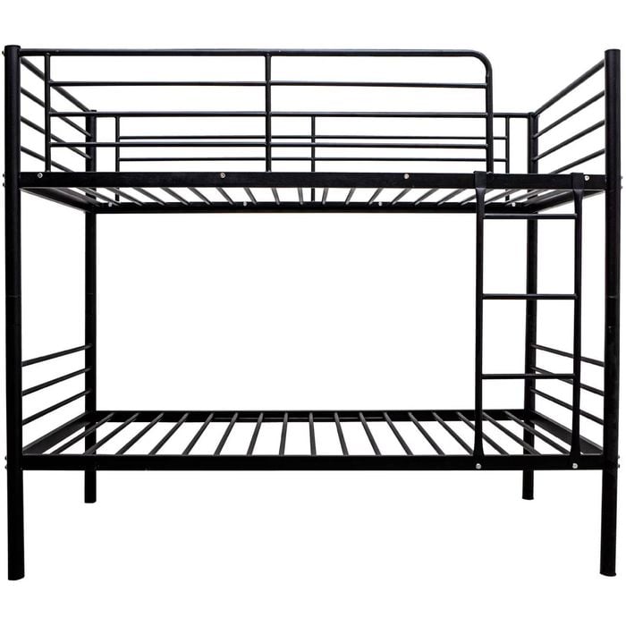 City King Single Metal Bunk Bed Frame - Black
