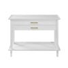 Genex Designs Amber 2 Draw White Brass Handle Console w/Shelf