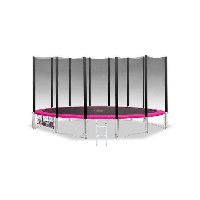 Kahuna Blizzard 16ft Trampoline Outer Net Pink Pad Mat