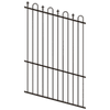 ProtectorAl 0350-1200W x 1800H Satin Black Loop & Spear Top Pool Fence Panel Raked Up to 15º - Black