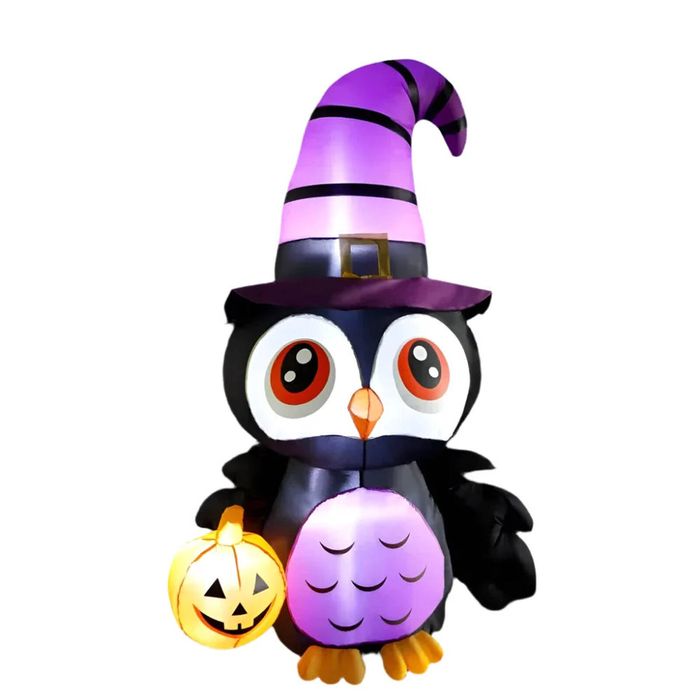 Lifebay 6FT Inflatable Owl Halloween Yard Decoration with LED Lights