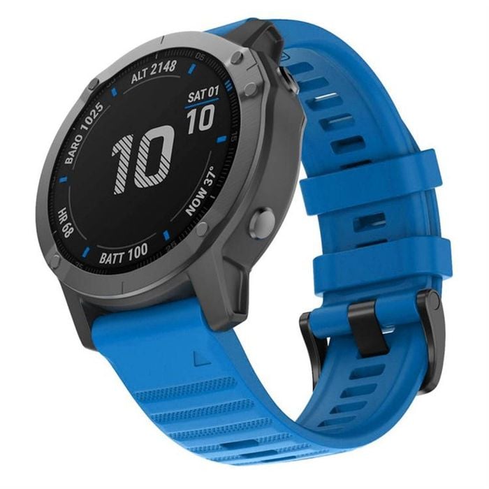 TEGAL Silicone Sport Band Strap For Garmin Fenix 5x/5x Plus/6x Sky Blue