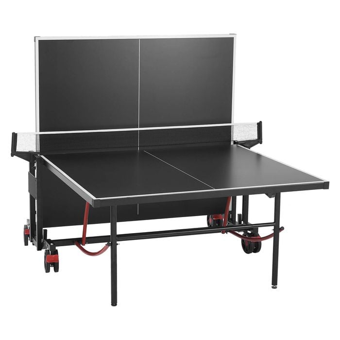 VEVOR Ping Pong Table Tennis Black Foldable for Game Indoor Outdoor with Net