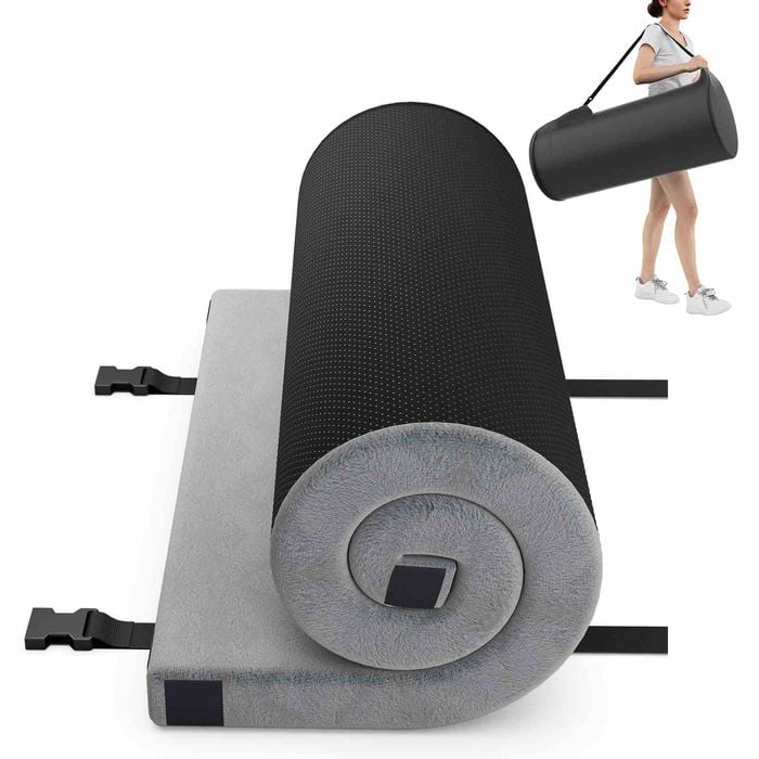Costway Folding Memory Sponge Camping Mattress Indoor Outdoor Sleeping Mat Grey