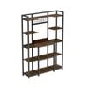 P&P Brown XXL Kitchen Storage Rack with Microwave Stand and Freestanding Shelves