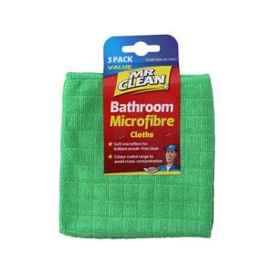 Mr Clean Bathroom Microfibre Cloth - 3 Pack