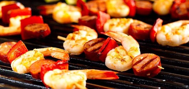 Prawn and Chiorizo skewers